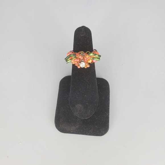 Rose Flower Beaded Ring - Picture 6 of 9